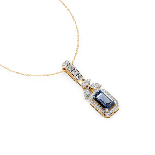 Emerald Marquise Pendant Yellow Gold