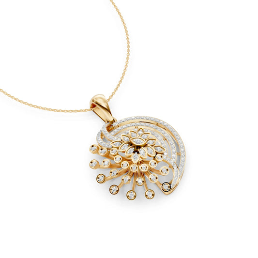 Spiral Bloom Pendant Yellow Gold