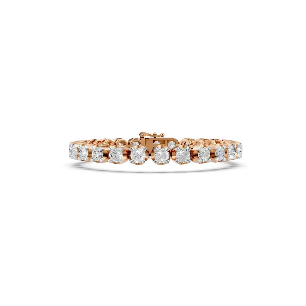 Classic Diamond Tennis Bracelet Rose Gold