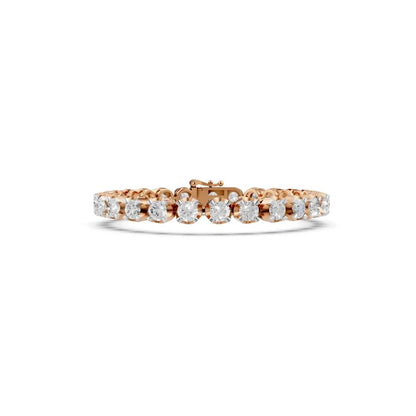 Classic Diamond Tennis Bracelet Rose Gold