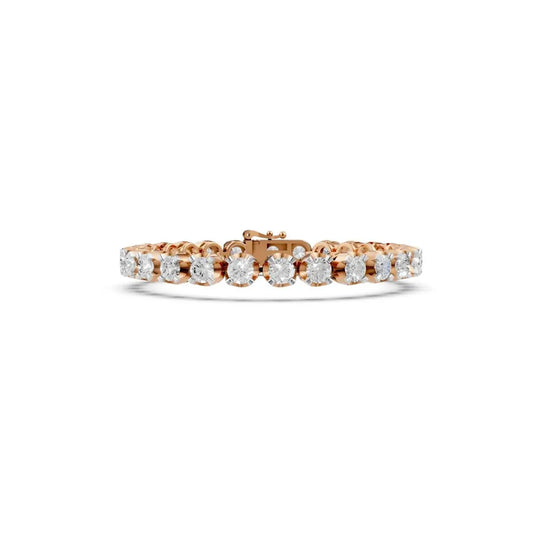 Classic Diamond Tennis Bracelet Rose Gold