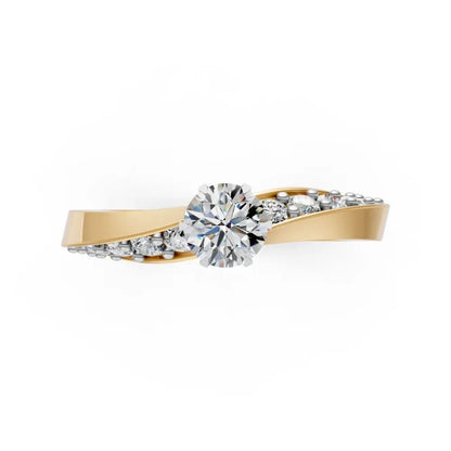 Modern Spark Solitaire Ring