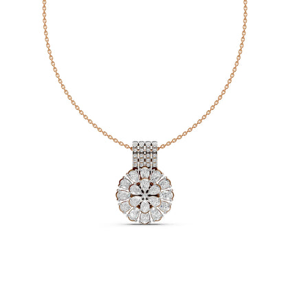 Pear Cluster Pendant Rose Gold