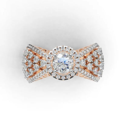Bridal Statement Ring Rose Gold