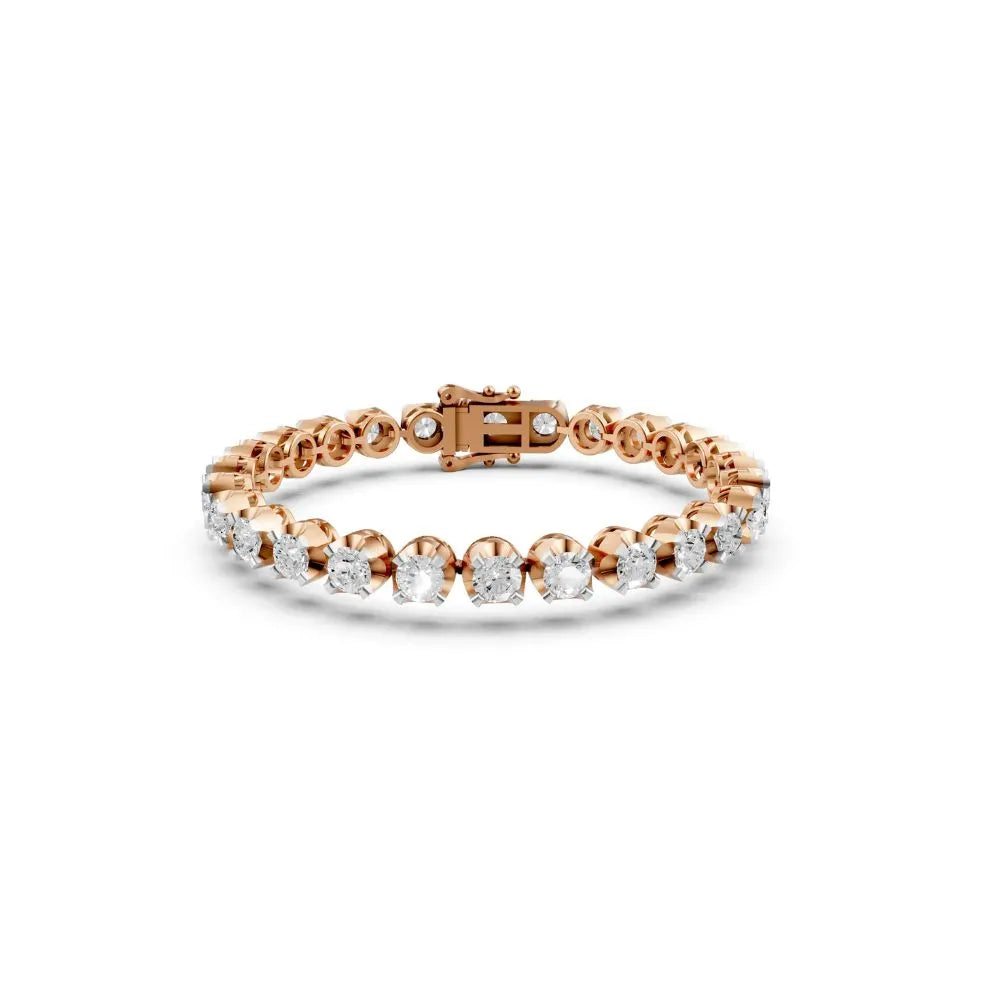 Classic Diamond Tennis Bracelet Rose Gold
