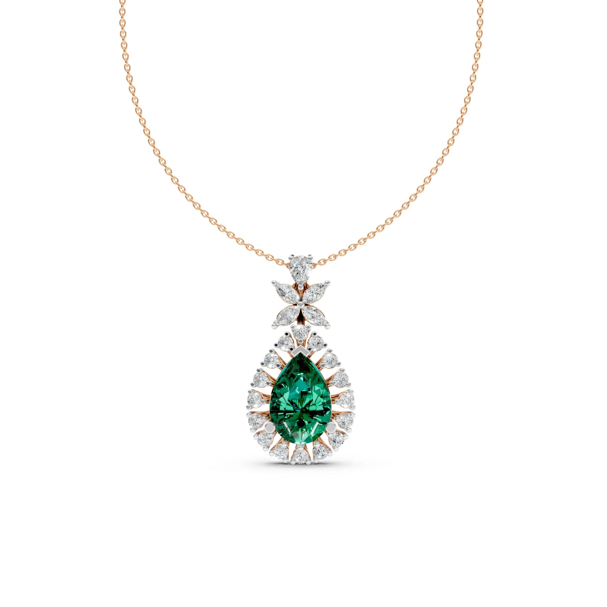 Pear Drop Pendant Rose Gold
