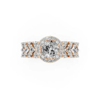 HaloBloom Cluster Bridal Ring Set
