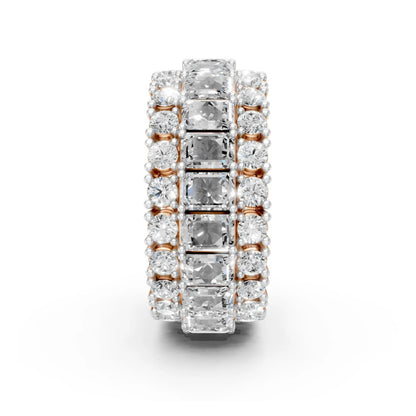 Trinity Sparkle Eternity Band Rose Gold