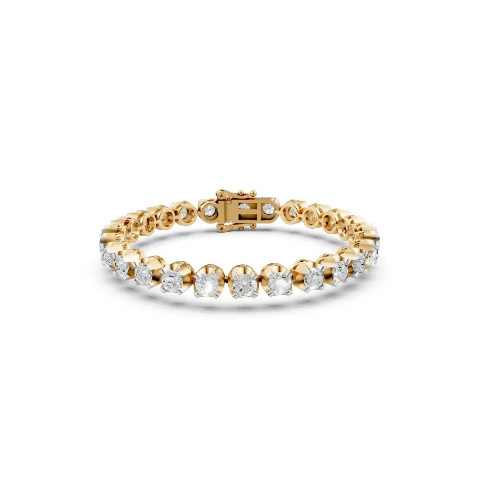 Classic Diamond Tennis Bracelet Yellow Gold