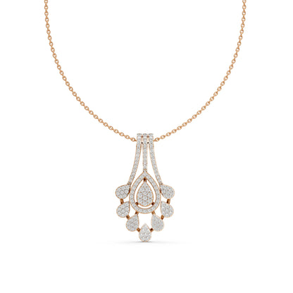 Teardrop Bloom Pendant Rose Gold