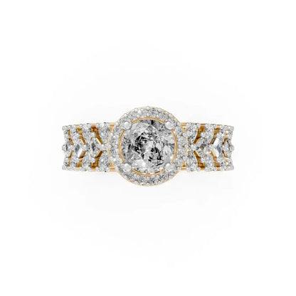 HaloBloom Cluster Bridal Ring Set