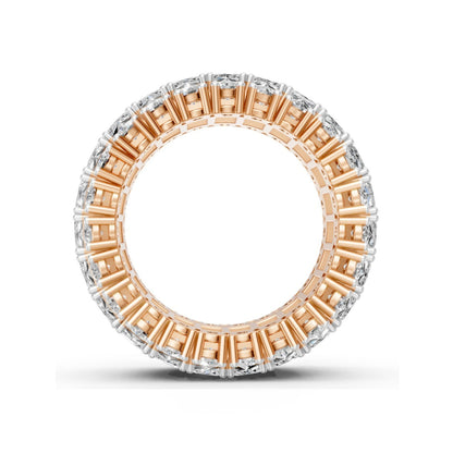 Trinity Sparkle Eternity Band Rose Gold