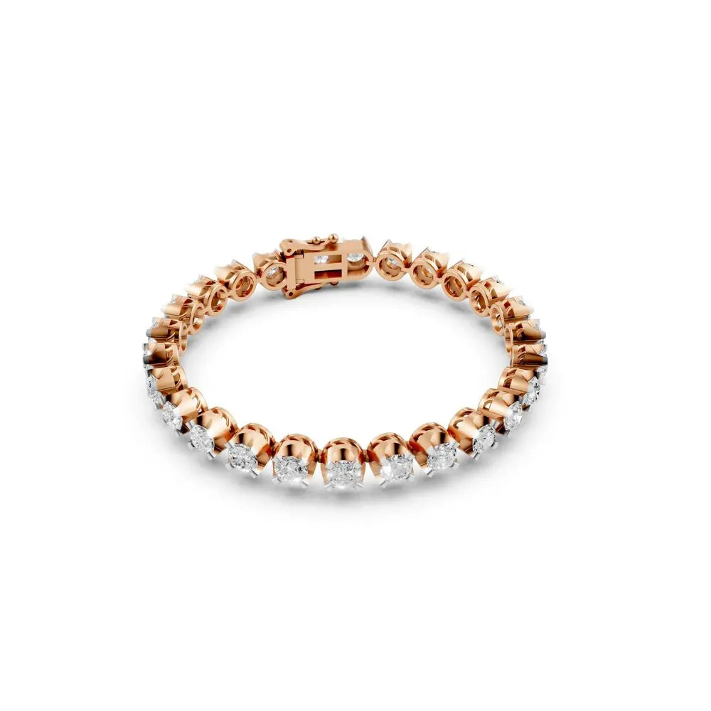 Classic Diamond Tennis Bracelet Rose Gold