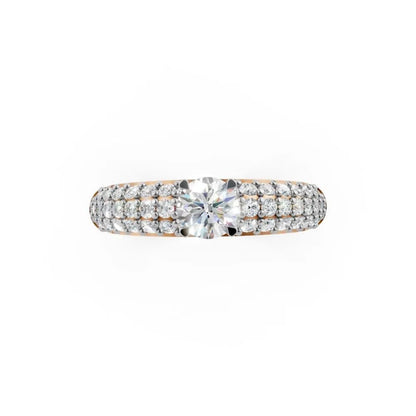 Triluxe Sparkle Solitaire Ring Rose Gold