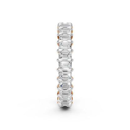 Emerald Eternity Ring Rose Gold