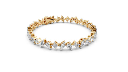 Multi-Shape Diamond Tennis Bracelet