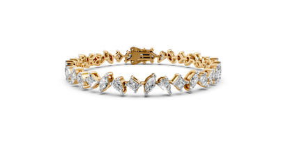 Multi-Shape Diamond Tennis Bracelet