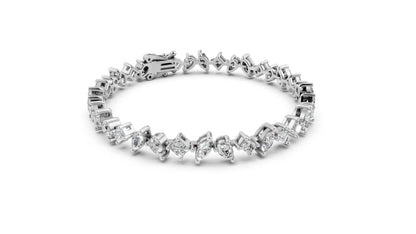 Multi-Shape Diamond Tennis Bracelet