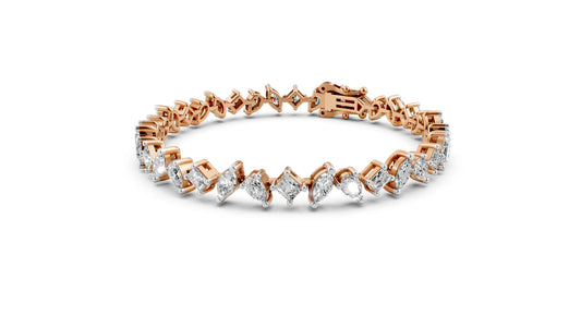 Multi-Shape Diamond Tennis Bracelet